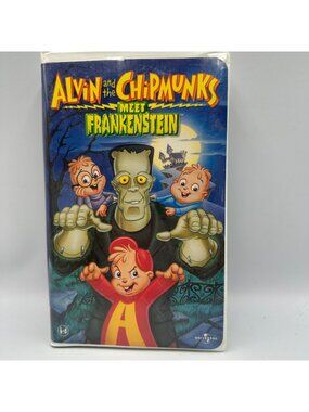 Alvin And The Chipmunks Meet Frankenstein VHS 1999 Universal Studios Animated